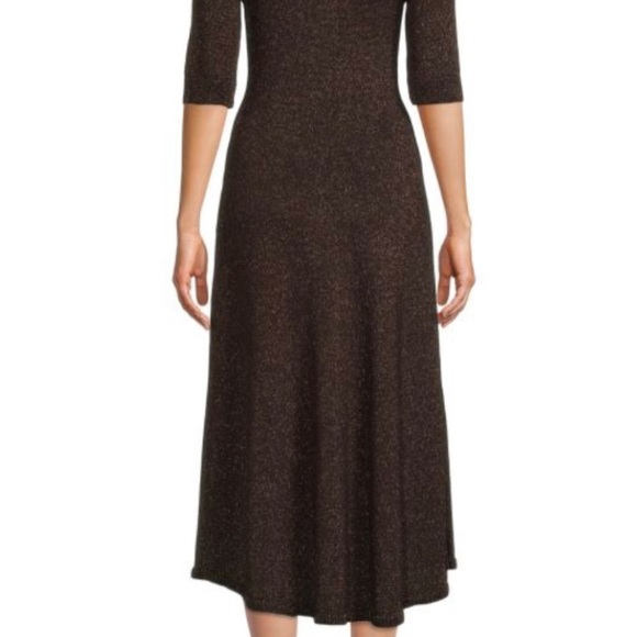 Staud Brown Metallic Breck dress - Picture 2 of 10